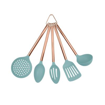 China Sustainable 6 Piece Copper Plated Nylon Stainless Steel Handle Kitchen Accessories Kitchen Tools for sale