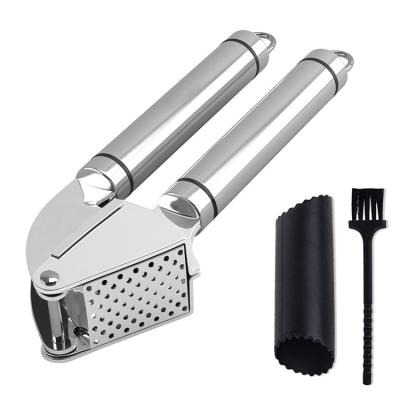 China Durable Heavy Duty 304 Stainless Steel Garlic Press Rust Proof Kitchen Garlic Meat Grinder for sale