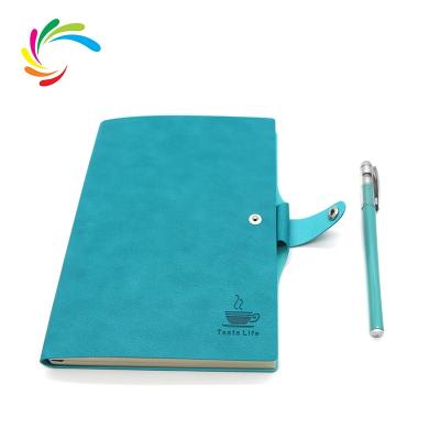 China Wholesale Cheap Printed Custom PU A5 Diary Luxury Leather Notebook With Pen for sale