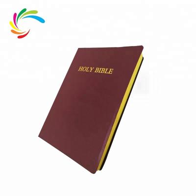 China Cheap Wholesale High Quality Custom Printing Leather Cover Holy Bible Book Eco-friendly for sale