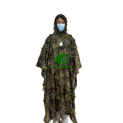 China Custom Made Military Camouflage Gilli Gilly Suite 3D Leaf Ghillie Suit Waterproof Army Free Size Hunting Camouflage Sniper Leaf Ghillie Suit for sale