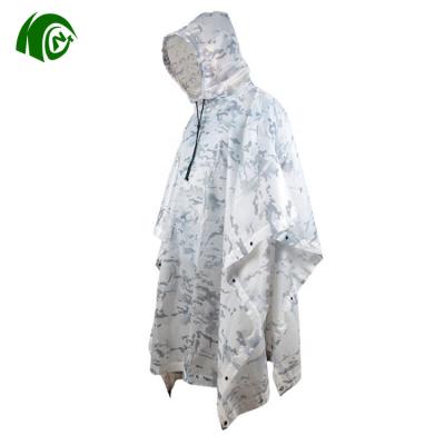 China KANGO Customized Lightweight Polyester Raincoat Camouflage Raincoat Protective Travel RAINWEAR 100% Outdoor Military PU Coating For Adults for sale