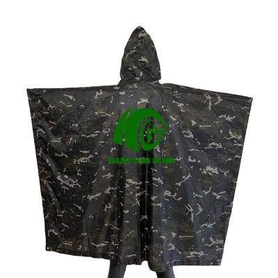 China Lightweight KANGO Customized Polyester Raincoat Camouflage Raincoat RAINCOAT Outdoor Military PU Coating For Adults Singlet Raincoat for sale