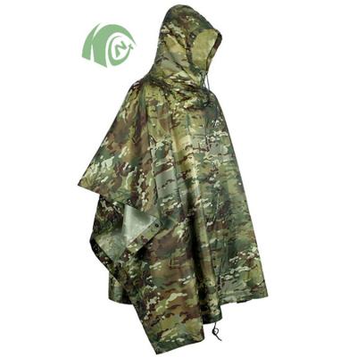 China Army Military Security K-ANGO New Outdoor Fashion Created Military Clothing Camouflage Poncho Hoodie Raincoat for sale