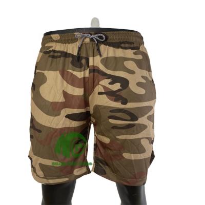 China KANGO Anti-Static Mens Bodybuilding Running Fitted Training Short Pants With Pockets S-XXXL Customized Camouflage Pattern for sale