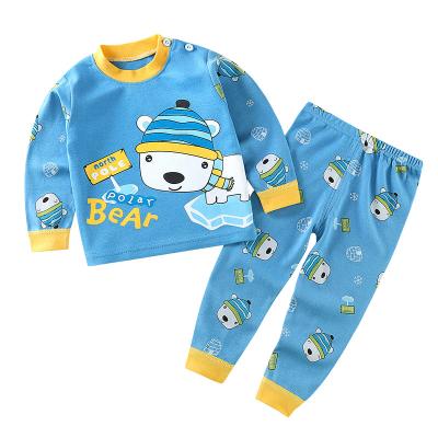 China 2023 Hot Selling Casual Kids Girls Boys Warm Organic Cotton Kids Pajamas Set Wholesale for sale