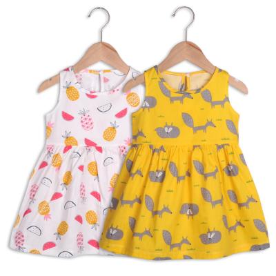 China Korean Children's Washable Pinafore Girl's Dress Skirt Korean Sleeveless Girls Borders Loose Leisure Floral Skirt for sale