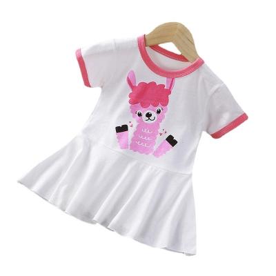 China Anti-wrinkle Summer Sweater 100% Cotton Baby Clothes Girls Sport Dress Mini Skirt For Kids for sale