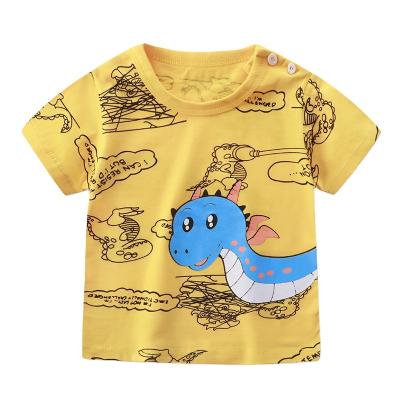 China 100% Anti-Wrinkle Summer Cotton Short Sleeve Pullover T-shirt T-shirt Kids Girls Boys Girls Clothes for sale