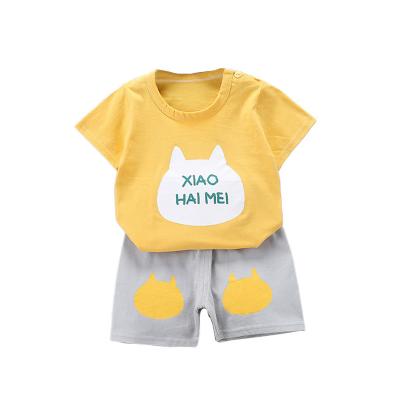 China Casual Fashion Shorts Sleeve T-shirt Top Shorts Pants Cotton Children Clothes Sets Boys Girls Clothing for sale