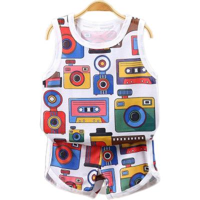 China Kids Casual Boys Summer Sleeveless Clothing Sets Kids Two Piece Clothes Set For Sport Wear for sale