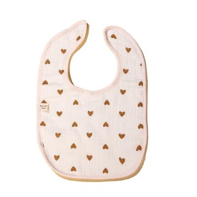 China Hot Sale Infants Toddlers Cotton Washable Baby Bibs Waterproof Newborn Feeding Bib In Stock for sale