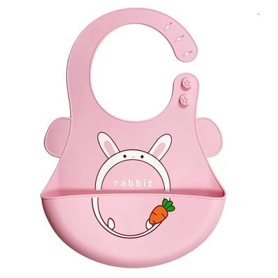 China High Quality Silicone Washable Bib Waterproof Silicone Baby Bib For Baby Infant Bibs In Stock for sale