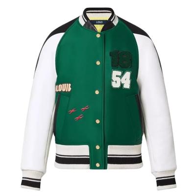 China Embroidery Antibacterial Patches Plus Size Women's Wholesale Custom Logo Baseball Jersey Uniforms Cheap Letterman Jacket for sale