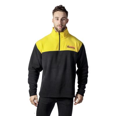 China Custom logo heavy cotton yellow and black couples breathable custom winter streetwear tracksuit pullover for men for sale