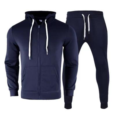 China Breathable High Quality Mens Sports Tracksuit 2 Piece Suits Custom Made Solid Color Men Fashion Casual Anorak Tracksuit Set for sale