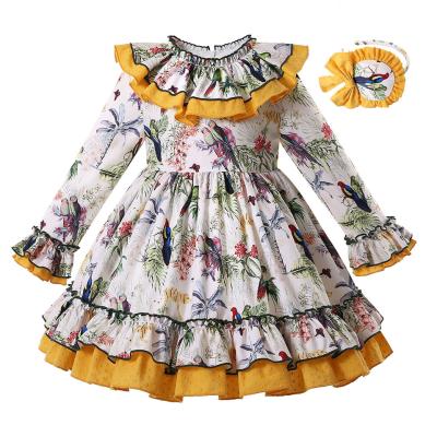 China Wholesale Pettigirl 2021 New Breathable Kids Party Floral Princess Dress For 2021 Birthday Kid Girls Age 2 Outfit &Hairband 3456810 12Y for sale