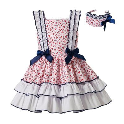 China 2021 New Arrival Breathable OEM Pettigirl Printing Princess Dress Sleeveless Summer Girls Children Dress for sale