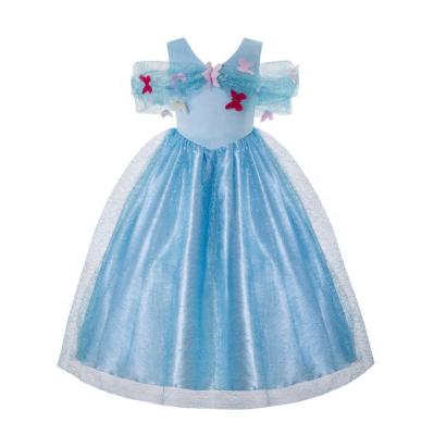 China New Viable Handmade Elegant Princess Costume Dress Fancy Children's Clothing Cinderella Girls Dresses With Bow for sale