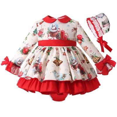 China Sweet Wholesale Pettigirl Kids Baby Clothes 3PCS New Set Holiday Party Elegant Wedding Dress For Babi Clothes Age 69 12 18 24M for sale