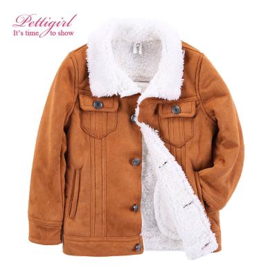 China Pettigirl Korea Fashion Worsted Girls Winter Viable Coat Winter Warm Coat Suit Brown Kids Jacket B-DMOC908-941 for sale