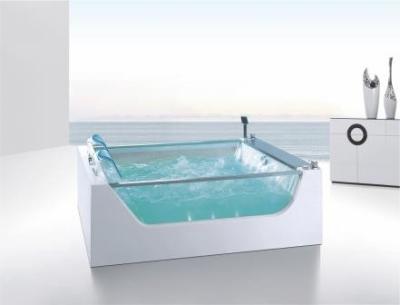 China Luxury Hyaline Whirlpool Shower Bath Bubble Massage Airjet Air Bubble Bathtub for sale