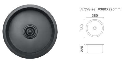 China SS Composite Kitchen Sink Nano Coating Undermount Single Bowl Round Kitchen Sink for sale