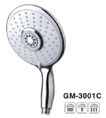 China Titanium Brushed Brass Hand Shower Spray Thumb Tab Chrome Hand Held Shower Head for sale