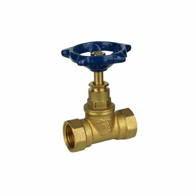 China Forged Brass Gate Valves Wheel Hand  1/2 In - 2 In Female Thread Cut Off Valves for sale