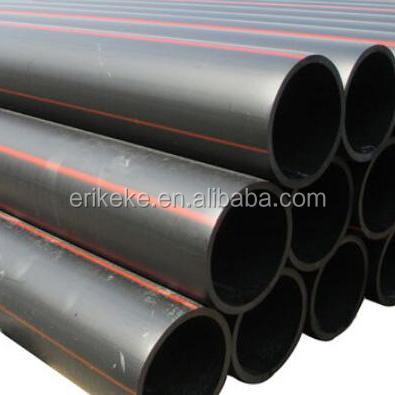 China For mine and mud supply 6 meters, 12 meters length black / red tape HDPE pipe for sale