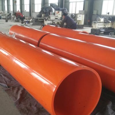 China PE Coating Plastic Price Orange Color UHMWPE Manufacturer Large Diameter for sale