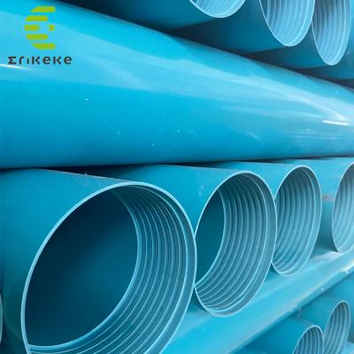 China High Quality Water Well Blue Color Water Well Borehole PVC Bored Pipe for sale