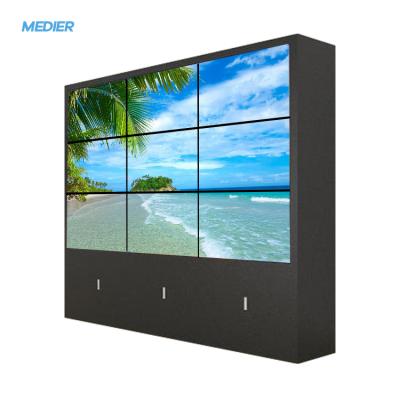 China 55 Inch 2x2 2x3 Indoor Narrow Bezel 1.7mm 4K 3840x2160@60HZ Lcd Indoor Splicing Video Wall With Video Controller for sale