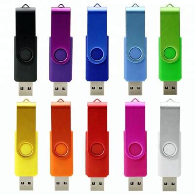 China Metal 64GB 8GB Swivel Wholesale Flash Drive Swivel USB Disk Promotion USB Disk Twist Pendrives Custom Logo for sale