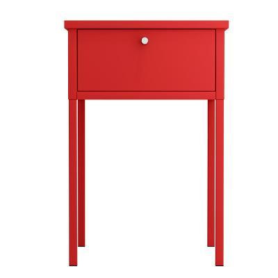 China Wholesale Adjustable Drawer Durable Black Durable Nightstand Closet Cabinet Table Bedside Metal Red White (Other) for sale