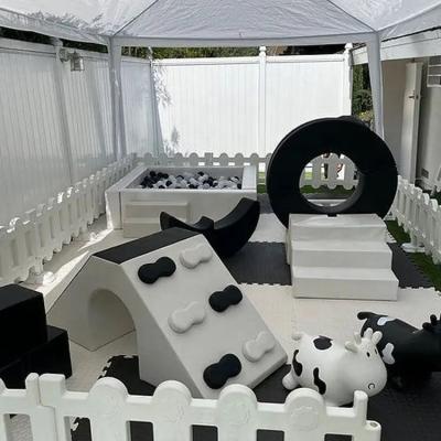 China Toddler Playground Soft Play Set Black And White Soft Play Equipment for sale