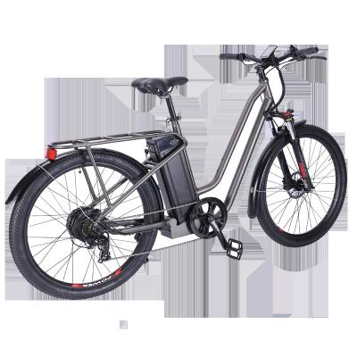 China Aluminum Alloy E Bike 28 Inch 36V 350W Rear Hub Motor Al-alloy Urban View SKD Package Electric Bike Bicycle For Cargo Delivery for sale