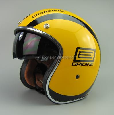 China Retro Road Motocross Helmet TORC T57 Helmet Motorcycle Helmet For Harley Bikes - Black Yellow for sale