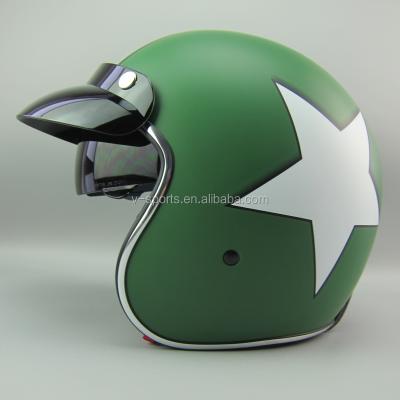 China Road Motocross Helmet Retro Helmet TORC T57 Motorcycle Helmet For Harley Bikes Green Star for sale