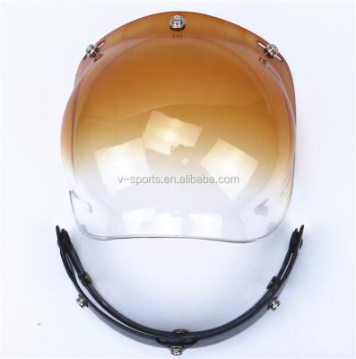 China Good quality ABS motorcycle windshield for vintage helmet for harley style helmet jet style helmet bubble sun visor 400 UV protection for sale