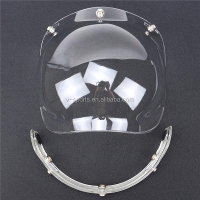 China Available Retro Helmet ABS Bubble Visor 9 Color Open Face Helmet Windshield Compatible With 3 Pin Helmet Adjustable for sale