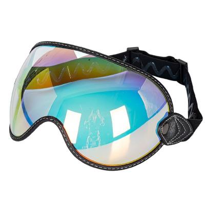 China Newest PC Motorcycle Sunglasses Motocross Safety Goggles Goggles Bubble Sun Visor for Retro Full and Open Face Helmet for sale