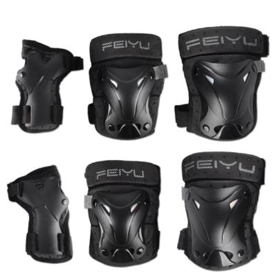 China 35% 30% 10% NYLON POLYESTER 20% EVA PLASTER 5% SPANDEX 6pcs/set Skateboard Ice Roller Skating Speed ​​Skating Elbow Pads Wrist Guard Cycling Riding Knee Protector for children men women for sale