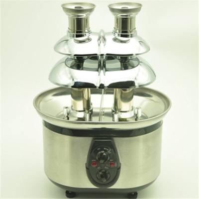 China Eco-friendly Double Tower Home Double Chocolate Fountain Stainless Steel Use Electric Chocolate Fountain for sale