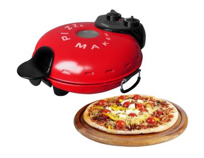 China Temprature control household pizza oven with 12 inch non-stick ceramic baking stone and electric view window pizza maker pizza machine for sale