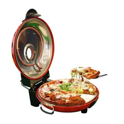 China Hotel household pizza oven with 12 inch non-stick ceramic baking stone and electric view window pizza maker pizza machine for sale