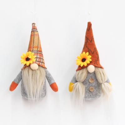 China Gnome Sunflower Faceless Doll Sunflower Faceless New Autumn Decoration New Autumn Festival Decoration Shopping Mall Home Thanksgiving Pendant for sale