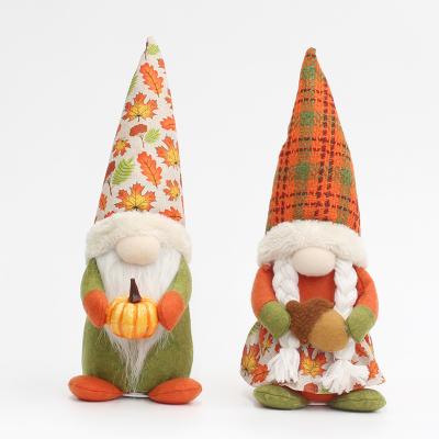 China Harvest Festival Decoration OurWarm Harvest Festival Cloth Stuffed Handmade Dolls Fall Plush Autumn Thanksgiving Gnomes For Decor Gnomes Gonks for sale