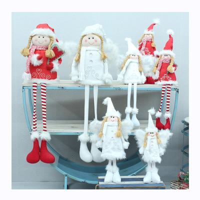 China Creative Christmas Decorations Premium Quality Decorations Sitting Cute Girl Angel Doll Christmas Doll Decoration for sale