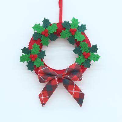 China 8 Inch Fabric Ivy Wreath Bar Door Hanging Christmas Decorations Christmas Decorations for sale